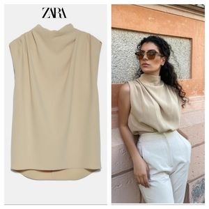 Zara draped neck top